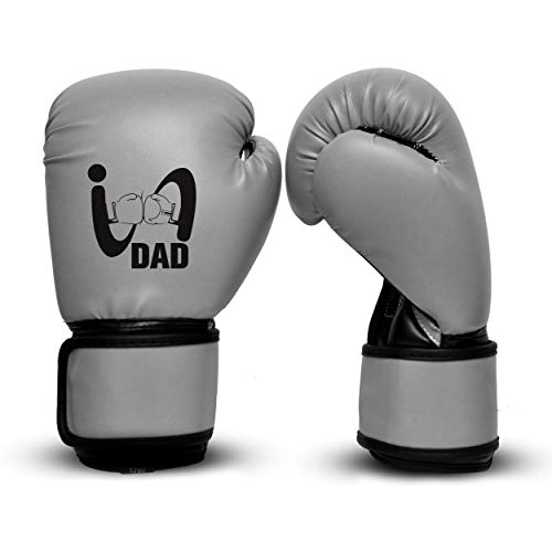 Ultimate - I Boxing Dad - Kids Boxing Gloves MMA Boxing Muay Thai Bag Work - color: Gray, size: 6 Oz