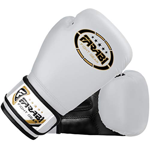 Farabi Boxing Gloves Kids Junior Muay Thai Kick Boxing Training MMA Punching Bag - color: White, size: 8OZ