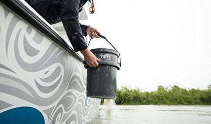 YETI Loadout 5-Gallon Bucket, Impact Resistant Fishing/Utility Bucket - color: Charcoal