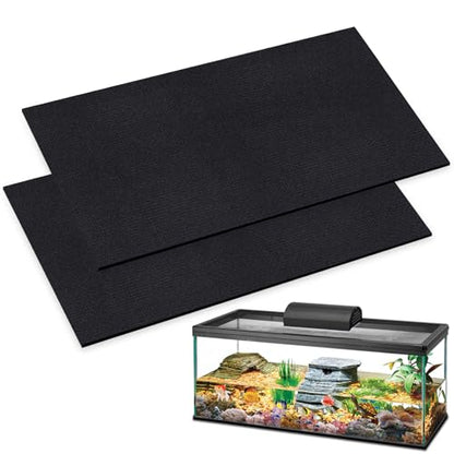 Aquarium Leveling Mat 2PCS/Set Neoprene Non-Slip Shockproof Fish Tank Pad Waterproof Textured Surface for Uneven Surfaces Durable Fish Tank Mat with Easy-Cut Edges (No Glue, 24x12 Inch) - size: 24x12 Inch, style: No Glue