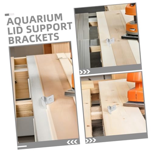 Kisangel 8pcs Aquarium Lid Clips: 5mm Fish Tank Lid Holder - Stainless Steel Fish Tank Cover Support Clamps for Rimless Aquarium Glass Top