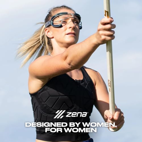 Zena Sport - Adult Chest Protector Vest for Women - Front Zip Padded Compression Vest - for Contact Sports, Lacrosse, & More - size: Large