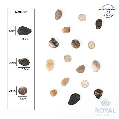 Royal Imports River Rocks, Aquarium Gravel – Natural 1"- 1.5" - 2 lbs | Decorative Ornamental Vase Filler Pebbles for Potted Plants, Terrariums, Vases, Succulents, Fish Tank Gravel, DIY & Crafting - size: 1"- 1.5" - 2 lbs, style: Natural