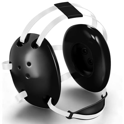 Halloscume Kids Wrestling Headgear with Adjustable Ear Guard Straps MMA Jiu Jitsu Grappling Protective Headgear for Youth Adults Men Women Comfortable Training & Tournament - color: Black/White