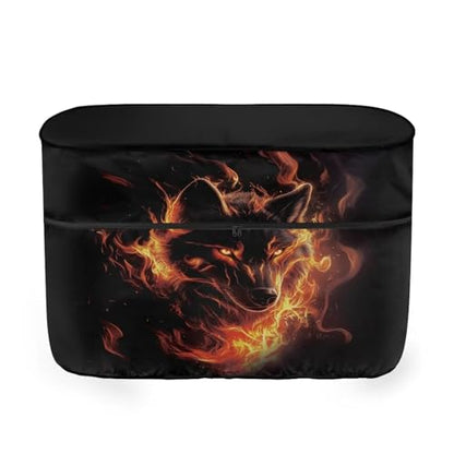 Fire Wolf Dual 20lb Propane Tank Cover with Zipper Dust-Proof Weather Resistant Gas Cylinder Cover Easy to Stall - color: Fire Wolf Print, size: S(20LB)