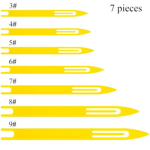 Fishing Netting Needle Shuttles Net Mending Needle Shuttles Set Fishing Net Sewing Needles Repair Line Kit Weaving Shuttle Netting Needles Plastic Portable Compact - color: Yellow