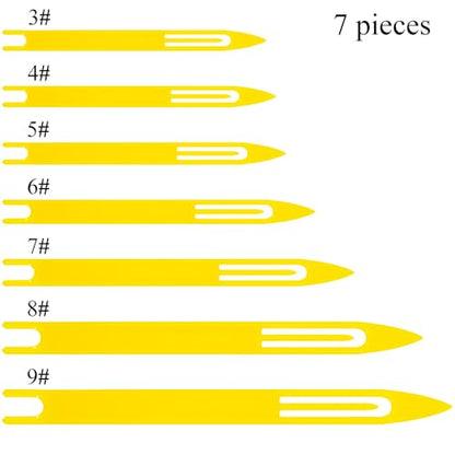 Fishing Netting Needle Shuttles Net Mending Needle Shuttles Set Fishing Net Sewing Needles Repair Line Kit Weaving Shuttle Netting Needles Plastic Portable Compact - color: Yellow