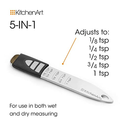 KitchenArt Pro Adjustable Measuring Set, TBL, TSP & 2 Cup Measuring Cup Set | The Essentials For Baking & Cooking | Adjustable Tablespoon, Teaspoon & 2 Cup Measuring Cup | Adjustable Measuring Tools - size: Tablespoon, Teaspoon, 2 Cup