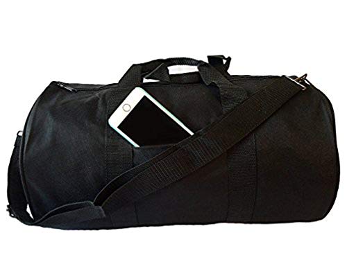 Impecgear Round Duffel Team Sports Equipment Bags, Travel Gym Fitness Bag. - color: Black