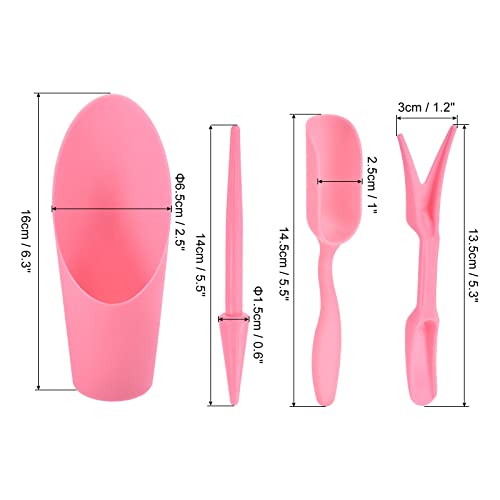 MECCANIXITY Garden Shovel Hand Tools Transplanting Succulent Cultivation Digging Scoops Kits, Pink - color: Pink