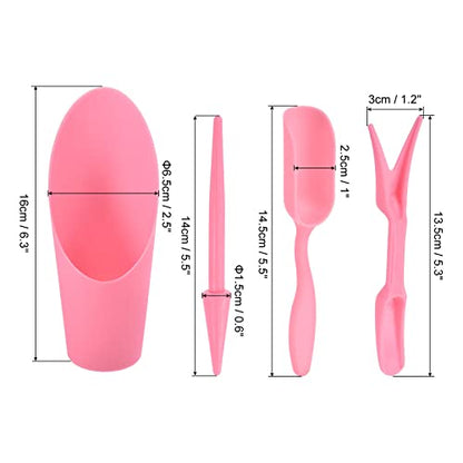 MECCANIXITY Garden Shovel Hand Tools Transplanting Succulent Cultivation Digging Scoops Kits, Pink - color: Pink