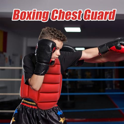 Boxing Chest Guard Reversible Kickboxing Chest Guard | Breathable Body Protection Pad Sparring Training Accessories Martial Arts Competition - size: Large