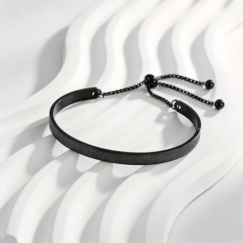 YANCHUN Ayatul Kursi Bracelet Islamic Arabic Jewelry Gifts Arabic Cuff Bracelet Gifts for Women Men Islamic Jewelry Gifts for Him - color: B3