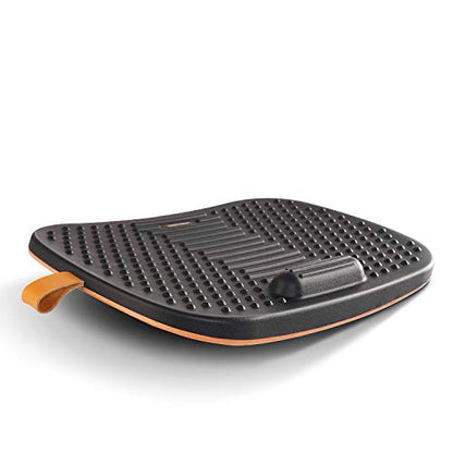 FEZIBO Standing Desk Mat with Anti Fatigue Bar, Wooden Wobble Balance Board with Ergonomic Design Comfort Floor Mat