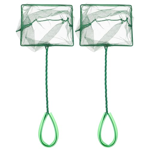 Kichvoe 2pcs Portable Fish Net Fine Mesh 6-inch Small Fish Tank Net for Goldfish and Shrimp Breeding