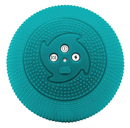 Heating Vibrating Massage Ball Roller for Deep Tissue Muscle Recovery Therapy and Pain Relief w/Heat + 4 Speed Vibration - color: Teal