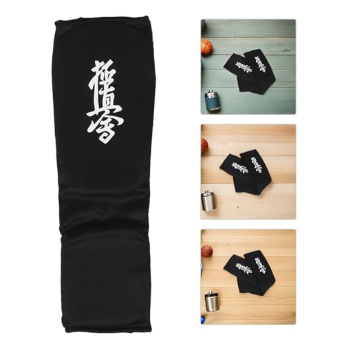 SUPVOX Martial Arts Shin Guards with Thick Eva Padding, Kickboxing and Karate Sparring Protective Leg Pads, Black L Size Pair for MMA Training and Muay Thai Shin Protection