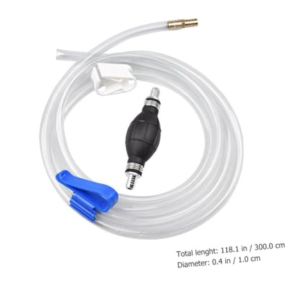 Kichvoe Manual Siphon Pump Hose Set for Water and Oil Transfer, Vehicle Guide Oil Tube with Suction Function, Practical Multi-use Handheld Suction Hose for Automotive and Aquarium Water