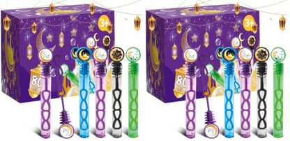 80Pcs Eid/Ramadan Mubarak Bubble Wands, Mini Bubble Wands for Eid Party Favors, Islamic Gift Toys for Girls Boys Kids Toddler Adults, Party Bag Stuffers Goodie Bag Filler, Classroom Prizes (Pack of 2) - size: 4.2 inches (Pack of 2)