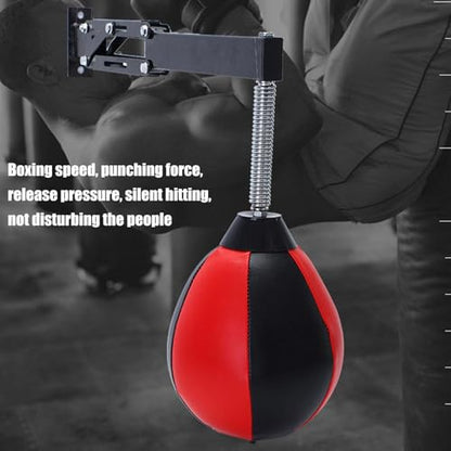 Speed Bag for Boxing, Wall Mounted Punch Bags, Reflex Bag for Adults, Home, Gym, Relaxation Workout, Height-Adjustable Boxing, Reflex Ball Speed Punching Bags for Training, Boxing, Sports