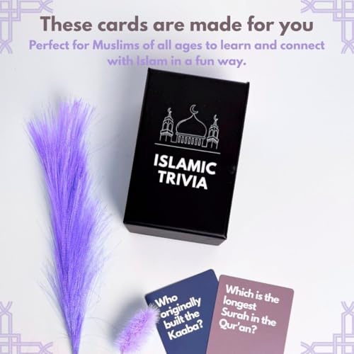 Islamic Trivia Card Game, 100+ Questions in 4 Categories, Educational Family Game, Perfect Eid Gift and Ramadan Gift for Muslims
