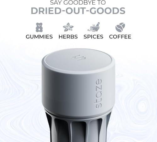 Staze Air Tight Smell Proof Container (148ml) - Vacuum Seal Jar, Waterproof Food Storage Canister, Portable Small Smell Proof Jar for Coffee, Herb, Spice & Gummies - (SHROOM) - color: SHROOM