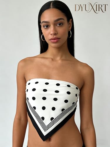 Triangle Shawls Scarf Head Hair Neck For Women Scarves Fashion Silk Feeling Lady Lightweight 51 * 23.6inch - color: K20-white Background With Black Dots（51*23.6inch）