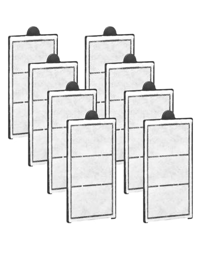 VEVOR Aquarium Filter Cotton, 8 PCS Fish Tank Replacement Filter Cartridges for 2.5/3.5 Gal, Fishbowl Accessories with Multi-Layer Filtration Easy Installation, for MN-200 and MN-280 Models - size: 2.5 Gallon/3.5 Gallon