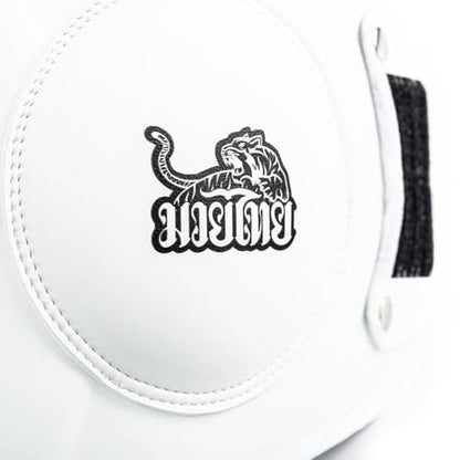 YOKKAO Belly Pad - Leather | Heavy-Duty Padding | Produced at Factory, Thailand | Muay Thai | 5 Colors - color: White