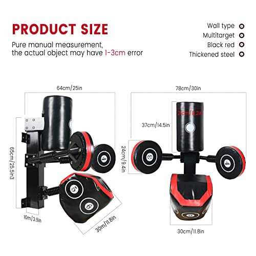 INNOLIFE Multi-Point Sparring Speed Boxing Target Human Battle Target | Practice Target Columns 360° Rebound Shock Absorption Speed Bar, Wall Heavy-Duty Punching Bags