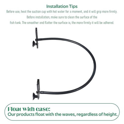 Psyqtsuary Floating Plant Corral for Aquarium, Floating Plant Fence for Aquarium Accessories, Fish Tank Plant Fence Adjustable Height with Water Level, Suitable for All Floating Plants and Aquariums