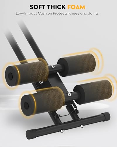 GuuG Ab Machine Ab Trainer Machine : Adjustable Ab Machine for Stomach Workout at Home Gym Ab Workout Foldable Core Strength Training Equipment Home Gym System - style: Black Ab Trainer Machine