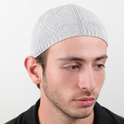 Muslim Kufi Hats for Men, Velvet Crochet Islamic Prayer Cap, Stretchable, Breathable Knit Skull Beanie,Standard Size - color: Oltu- Mix 4