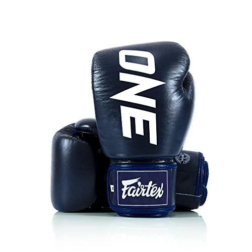 Fairtex BGV1 ONE Muay Thai Boxing Sparring Gloves - color: Blue, size: 10 oz