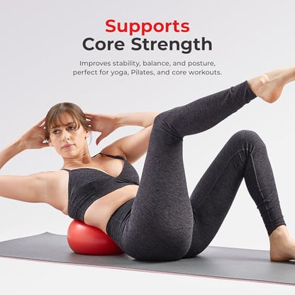 Sunny Health & Fitness Premium Anti-Burst Exercise & Stability Ball | 660LB Capacity, Yoga, Pilates, Physical Therapy, Recovery, Prenatal Comfort, Non-Slip Texture, Non-Toxic, Odor-Free - style: 9-inches/23cm