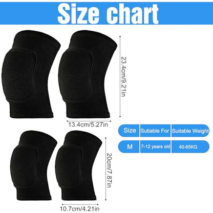 4 Pcs Volleyball Knee Pads and Volleyball Elbow Pads Set, Arm and Knee Pad Protection Set for Sports(Medium)