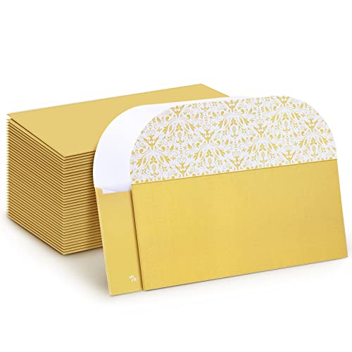 200 Pack Money Envelopes for Cash Gifts, Paper Greetings Money Holder Gift Envelope for Cash Gold Money Envelopes for Budgeting and Saving, Graduation, Birthday Supplies, 6.7 x 3 Inch