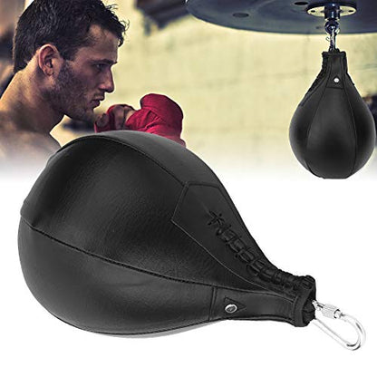 BORDSTRACT Boxing Speed Bag Kit, PU Punching Bag with Heavy-Duty Latex Bladder and Hanging Buckle, Speed Bag for Footwork, Head Movement, Reflex Training, MMA Sanda Durable Equipment