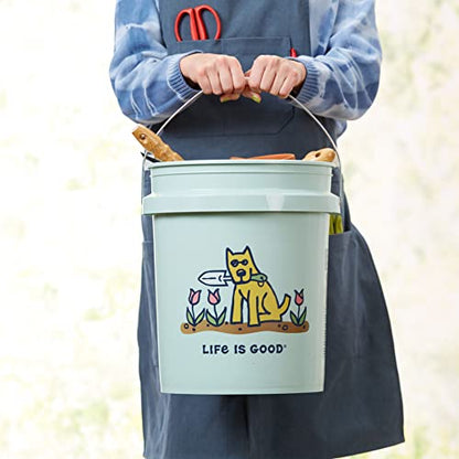 Life is Good Rocket's Garden 5 Gallon Bucket, 2 Pack, BPA-Free | Heavy-duty plastic buckets with comfortable handles for gardening, cleaning, storage, and home improvement projects. - size: Rocket's Garden