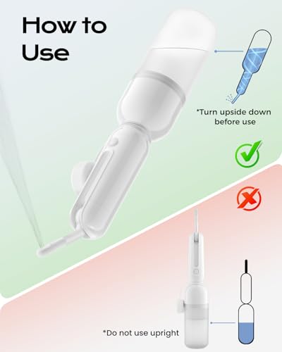 ESSAGER Portable Bidet for Travel, Foldable & Rechargeable Handheld Sprayer–Waterproof with 2 Pressure Modes, 350ml Expandable Bottle for Women, Men, Baby, Postpartum & Personal Hygiene(White) - color: White