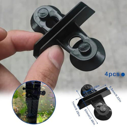 Fish Tank Divider, kingsea 8 pcs Aquarium Dividers with 10 pcs Suction Cups, Tank Aquarium Divide Bottom Isolation Egg Crate, 5.9in x 11.42in, Black - size: L - 8pcs