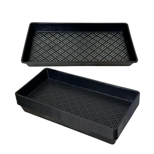 1020 Mesh Tray Soil Blocking Tray 1020 Trays Seedling Starter Trays 5 Pack Black 10x21 Inches for Microgreens Hydroponic