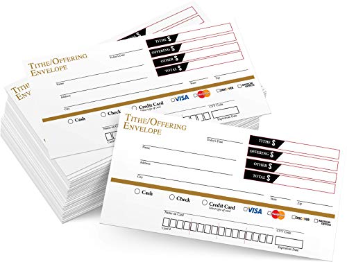 ChruchEnvelopes.com 500 Church Offering | Tithe Donation Envelopes, 6 1/4 x 3 1/8, White