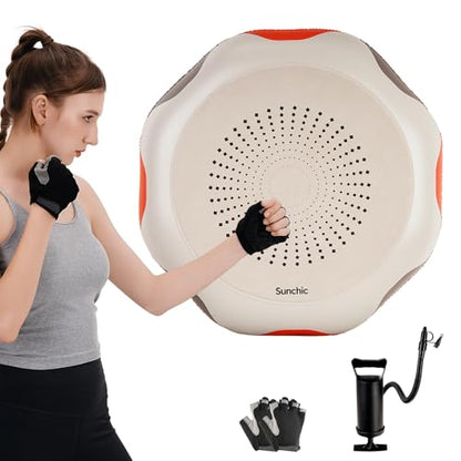 Punching Bag for Adults, Sunchic 2026 New Boxing Machine with Boxing Gloves and Air Pump, No Stand Required, Wall-Friendly Design,The Faster You Punch, the Stronger the Suction to the Wall