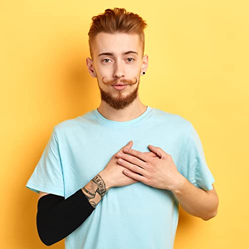 Vicenpal 2 Pairs Tattoo Cover up Sleeve Forearm Arm Sleeves for Women Men Compression Tattoo Upper Arm Cover(Black) - color: Black