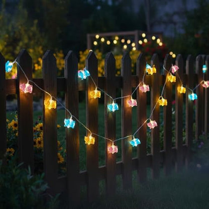30 LED Cat String Lights 10ft Battery Powered Kitty Fairy Lights for Bedroom, Party, Christmas Decor - style: Cat