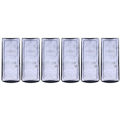 6Pcs Aquarium Filter Cotton Replacement Pads, Wall Mounted Activated Carbon Sponge Cartridges for Fish Tank Water Purification, 5.3x2.2in