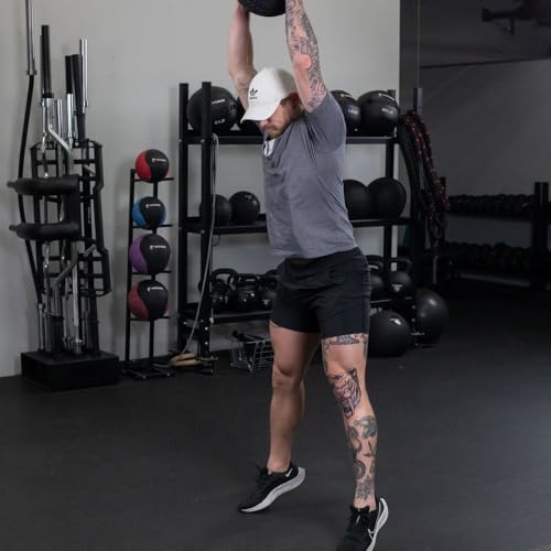 Titan Fitness Rubber Tread Slam Ball, Dead Bounce, Weight Workout - Throw, Catch, Slam, Twist - style: 90 lb