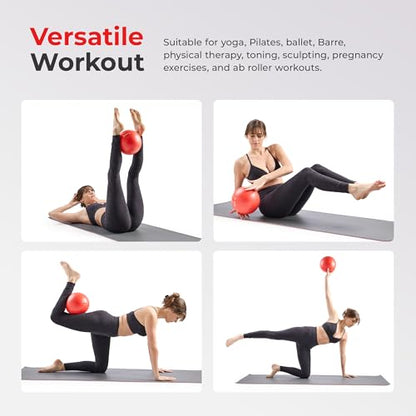 Sunny Health & Fitness Premium Anti-Burst Exercise & Stability Ball | 660LB Capacity, Yoga, Pilates, Physical Therapy, Recovery, Prenatal Comfort, Non-Slip Texture, Non-Toxic, Odor-Free - style: 9-inches/23cm