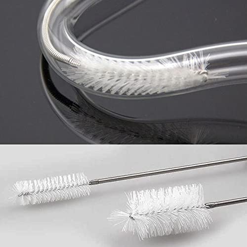 65" Flexible Drain Brush, Tube Pipe Cleaning Brush, Long Slim Cleaner Brush for Shower Sink Drain/Refrigerator Drain Hole/Dishwasher Air Gap/Fish Tank/Home Kitchen
